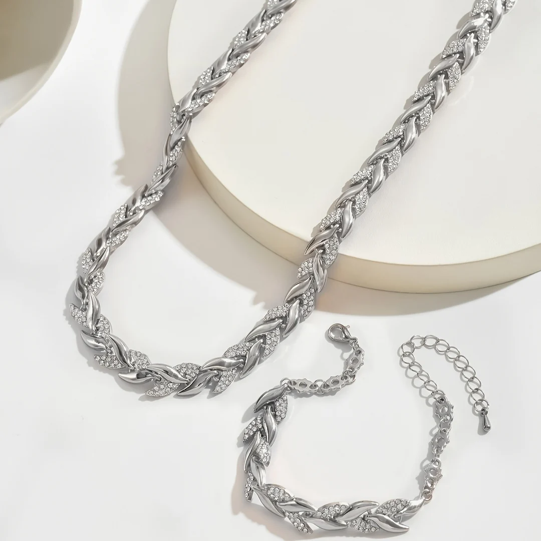 SET COLLANA E BRACCIALE CON BRILLANTI